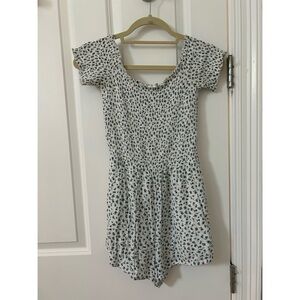 White Floral Romper